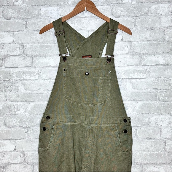 Woven Olive Green Women's Overalls Jumpsuit - Picture 5 of 15